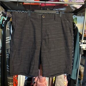 All In One Men's Charcoal  Flat Front Hybrid Shorts